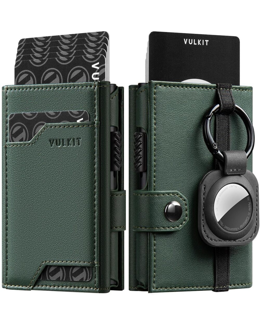 3448 Airtag Wallet with Keyring Leather Pop up Credit Card Wallet with Air